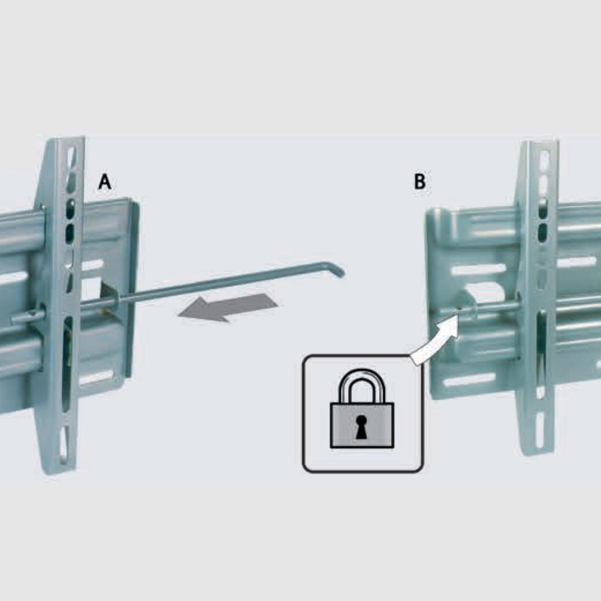 MonLines MWH020S Flache TV Wandhalterung bis 50 Zoll, diebstahlsicher bis 60 kg Traglast