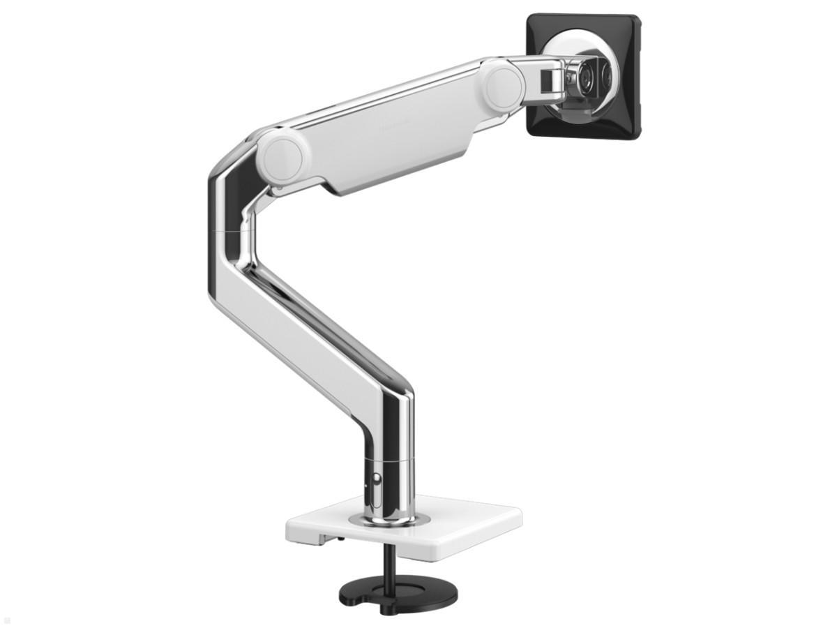 Humanscale M8.1 Monitor Tischhalter Durchschraub, weiß, Rückansicht