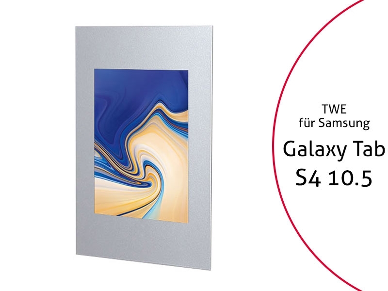 TabLines TWE065S Tablet Wandeinbau für Samsung Tab S4 10.5, silber