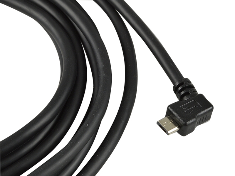 TecLines TUC003B USB Kabel 3m von Micro-B-Stecker 90° gewinkelt auf Typ A