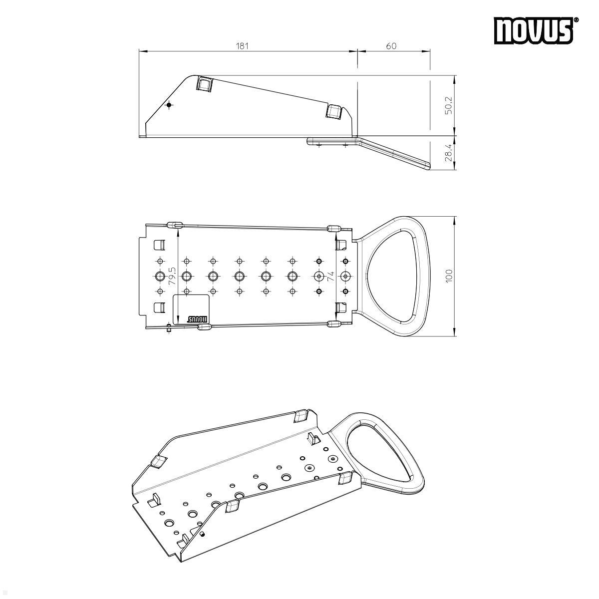 Novus evo POS EC Cash Terminal Halter Ingenico Desk 3200/3500/5000 Zeichnung