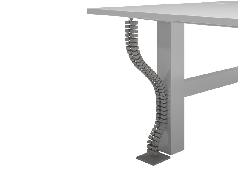 Dataflex Zubehör magnetischer Montagesatz für Kabelwurm, silber (34.382) Anwendungsbeispiel