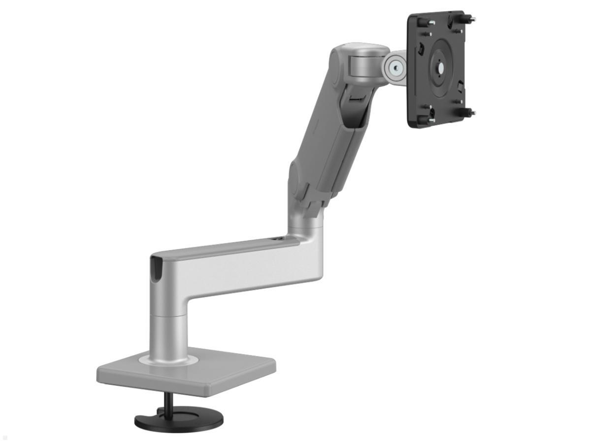 Humanscale M8.1 Monitor Tischhalterung Durchschraub, silber, Vorderansicht