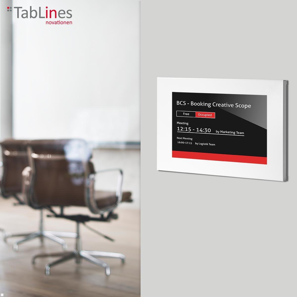  TabLines TSG106W Tablet Schutzgehäuse für Microsoft Surface Go 4, weiß Anwendung Room Manager