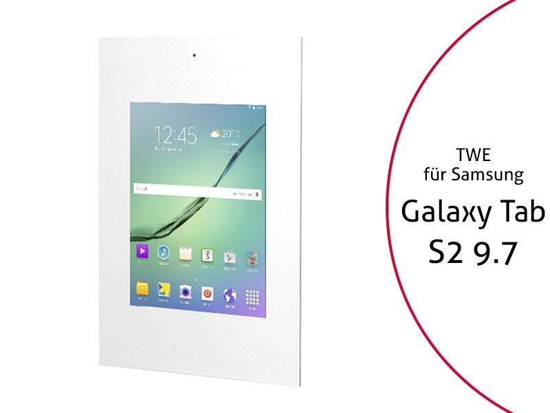 TabLines TWE020W Tablet Wandeinbau für Samsung Tab S2 9.7 DS, weiß