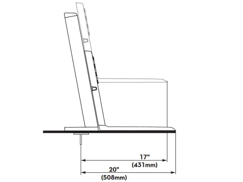 Ergotron WorkFit-SR sicher befestigen (98-038)