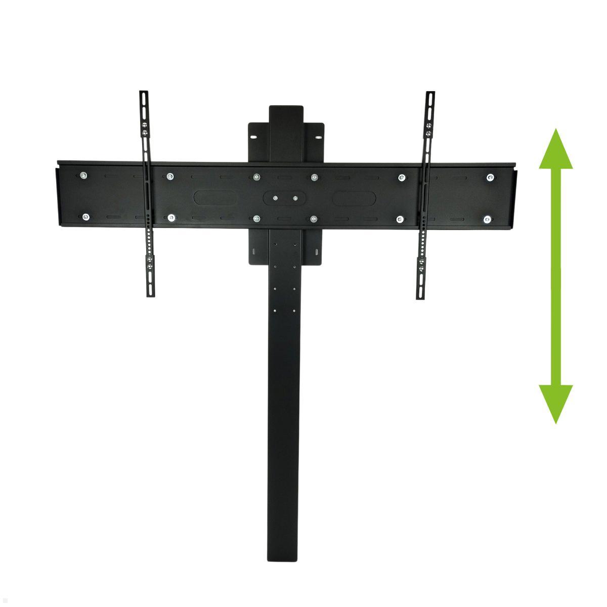 MonLines MBW002B TV Boden-Wandhalterung bis 120 Zoll, schwarz in der Höhe verstellbar