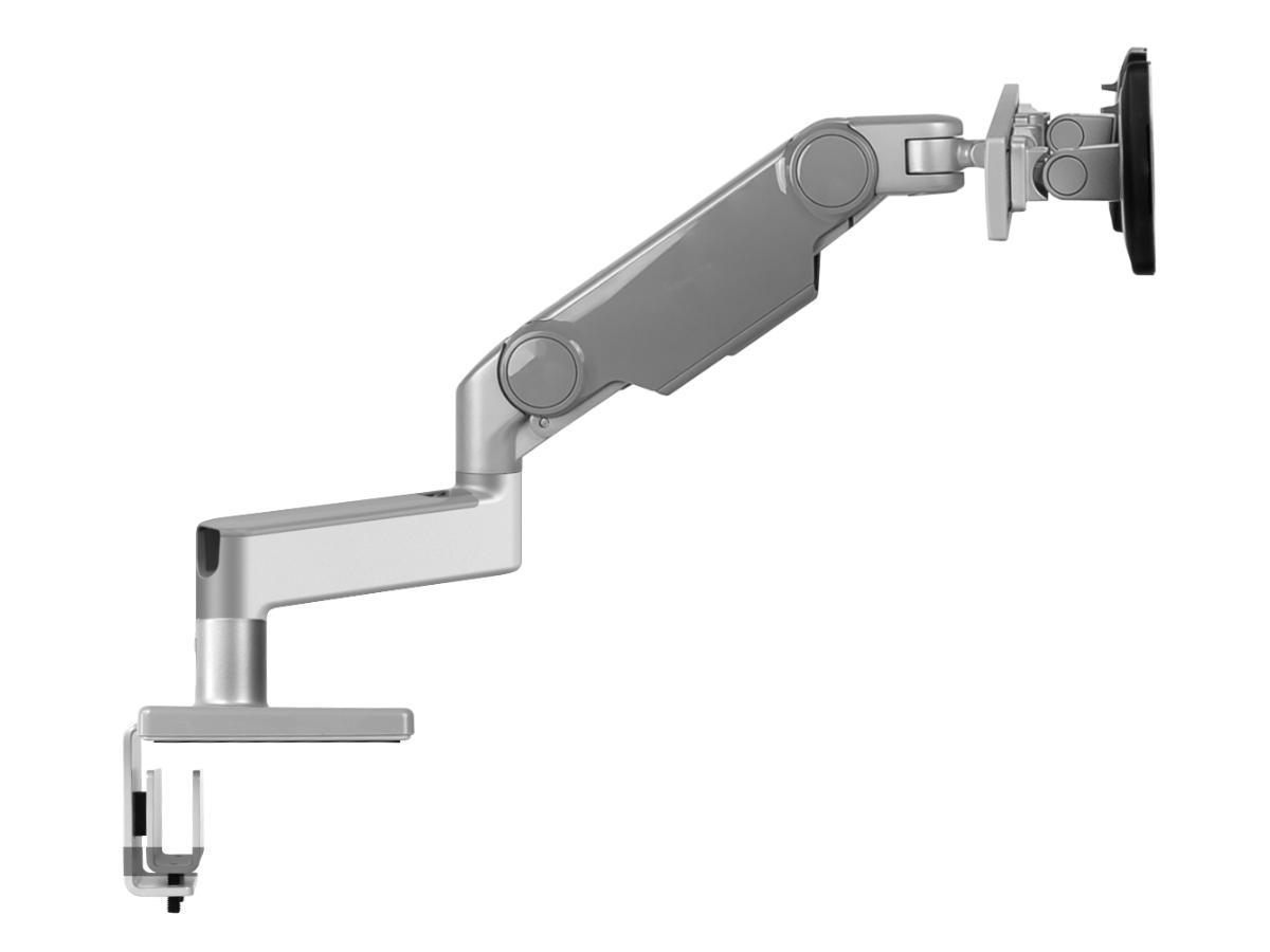 Humanscale M8.1 Dual Monitorhalter für USM Tische, silber Seitenansicht