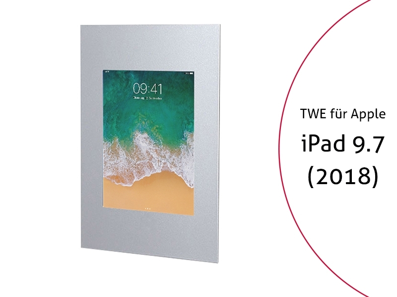 TabLines TWE062S Tablet Wandeinbau für Apple iPad 9.7 (2018), silber