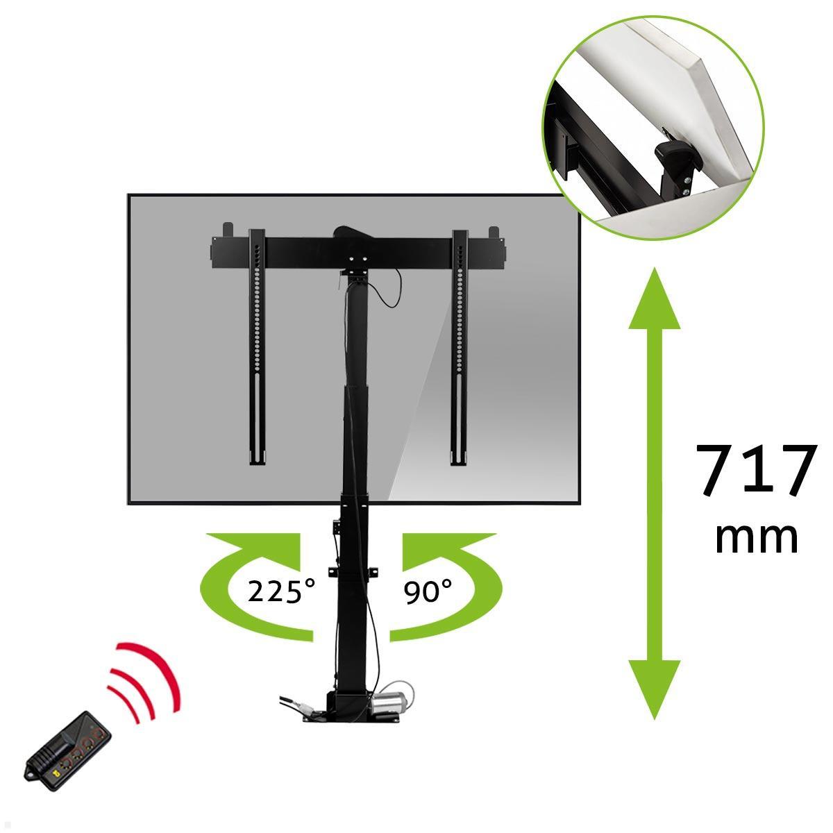 MonLines MLS017BSV TV Lift bis 50 Zoll, drehbar 225L / 90R, automatische Klappe