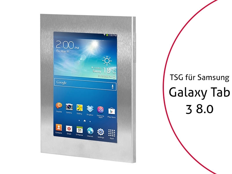 TabLines TSG006E Tablet Schutzgehäuse für Samsung Tab 3 8.0, Edelstahl