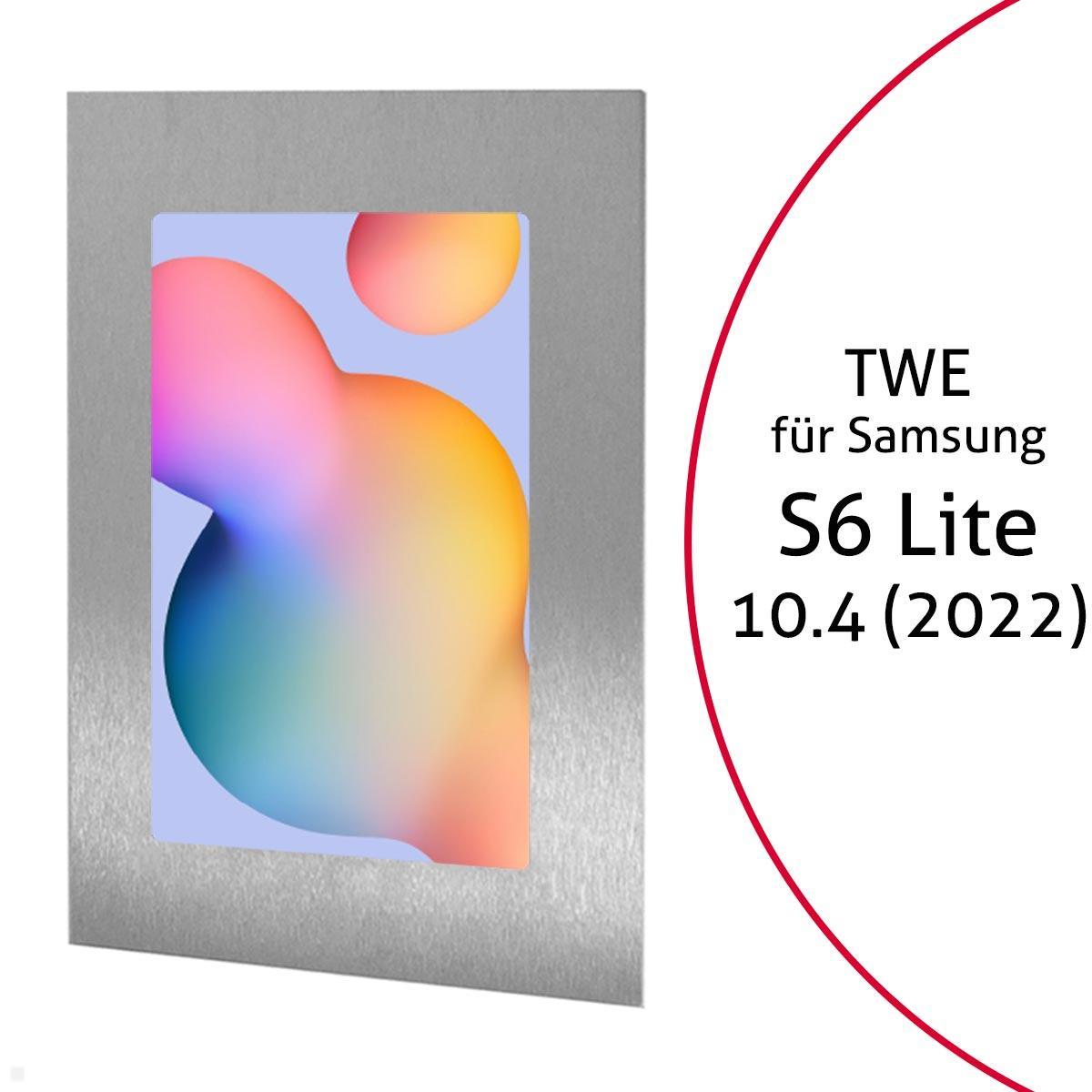 TabLines TWE107E Tablet Wandeinbau für Samsung Tab S6 Lite 10.4 (2022), Edelstahl