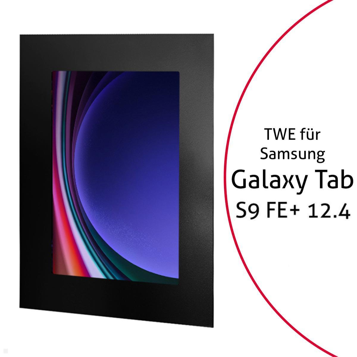 TabLines TWE122B Tablet Wandeinbau für Samsung Tab S9 FE+ 12.4, schwarz