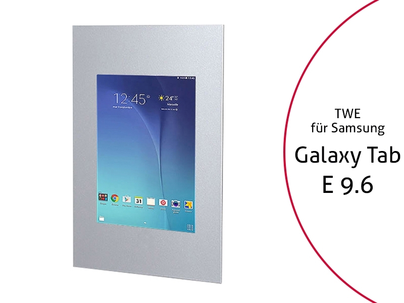 TabLines TWE029S Tablet Wandeinbau für Samsung Tab E 9.6, silber