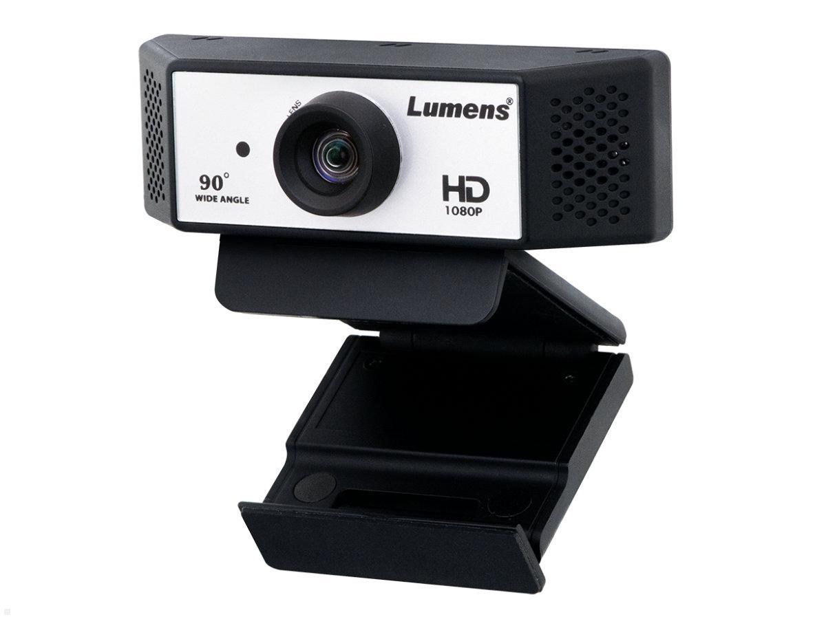 Lumens Videokonferenz Kamera Full HD USB mit Mikro, VC-B2U, ausgeklappt links