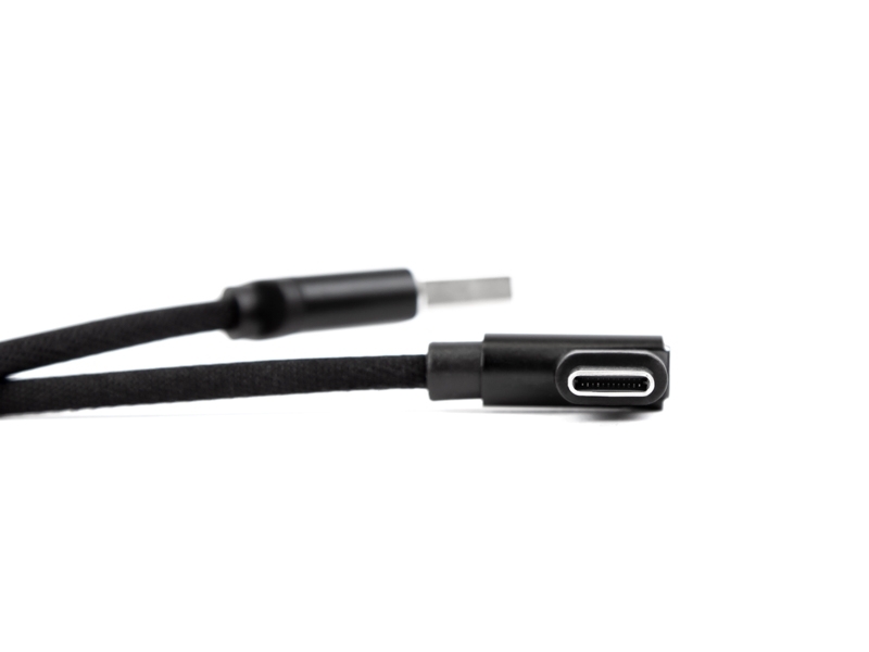 TecLines TUC009B USB auf USB C Kabel 90° gewinkelt 3m, schwarz Wendestecker