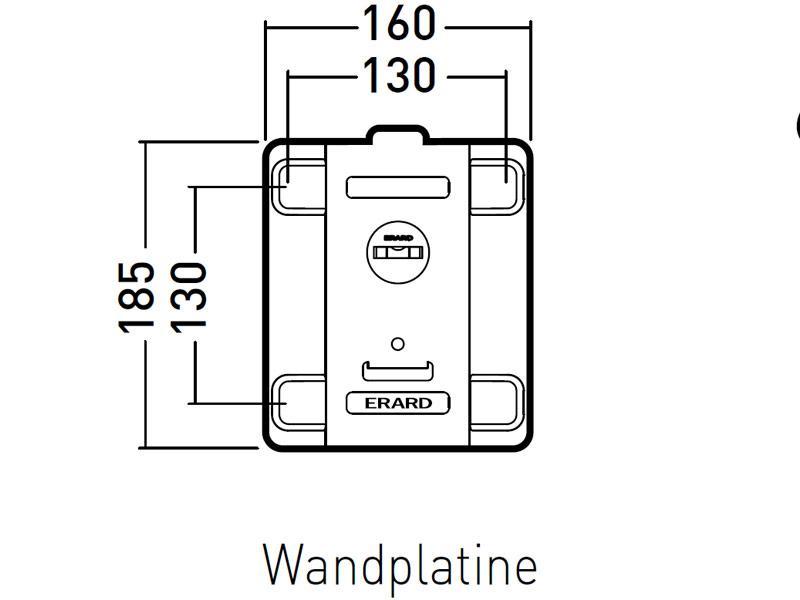 Erard CLIFF 600 starre Flachbildschirm Wandhalterung Maße