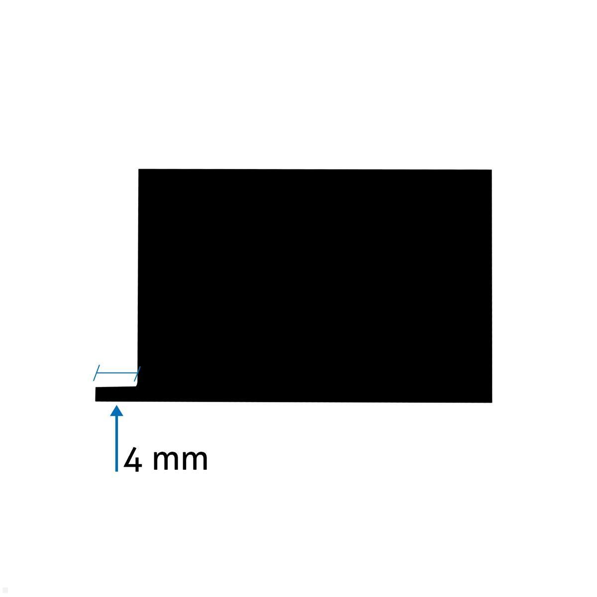 TecLines TKB005 Tisch Kabeldurchlass einseitige Bürstendichtung 400mm, schwarz Kragen 4 mm