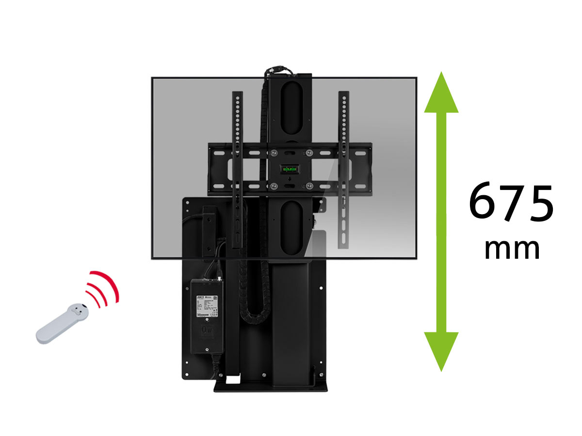 MonLines MLS675B myTVLift Standfuß elektrisch, 675mm, schwarz