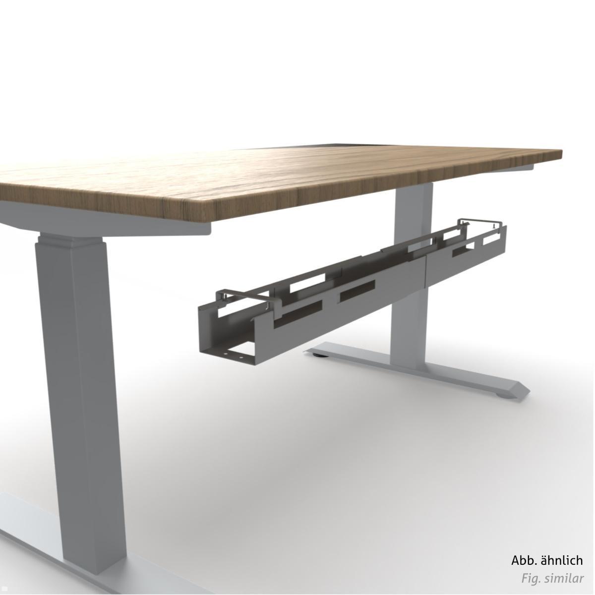 TecLines TKW006W Kabelwanne ausziehbar 1100 - 1700 mm, weiß, Anwendungsbeispiel