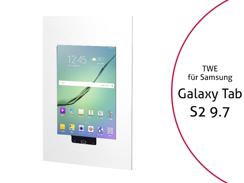 TabLines TWE017W Tablet Wandeinbau für Samsung Tab S2 9.7 HB, weiß