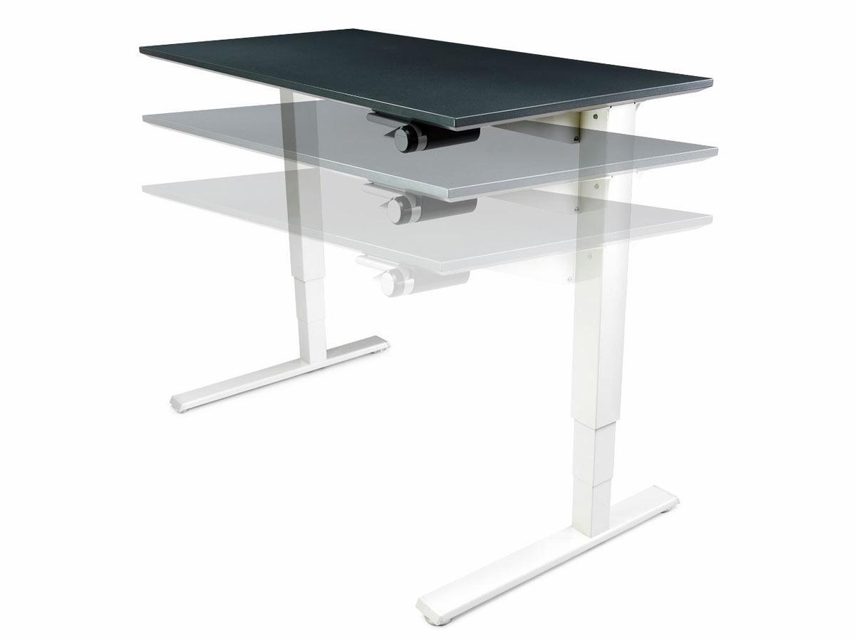 Humanscale FLOAT Steh-Sitz Arbeitsplatz / Tisch FTWR626016WHF, weiß höhenverstellbar