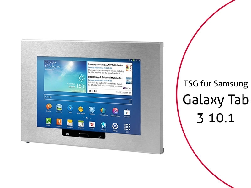 TabLines TSG014E Tablet Schutzgehäuse für Samsung Tab 3 10.1, HB, Edelstahl