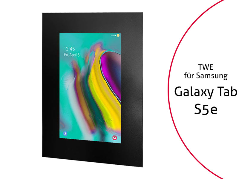 TabLines TWE085B Tablet Wandeinbau für Samsung Tab S5e, schwarz