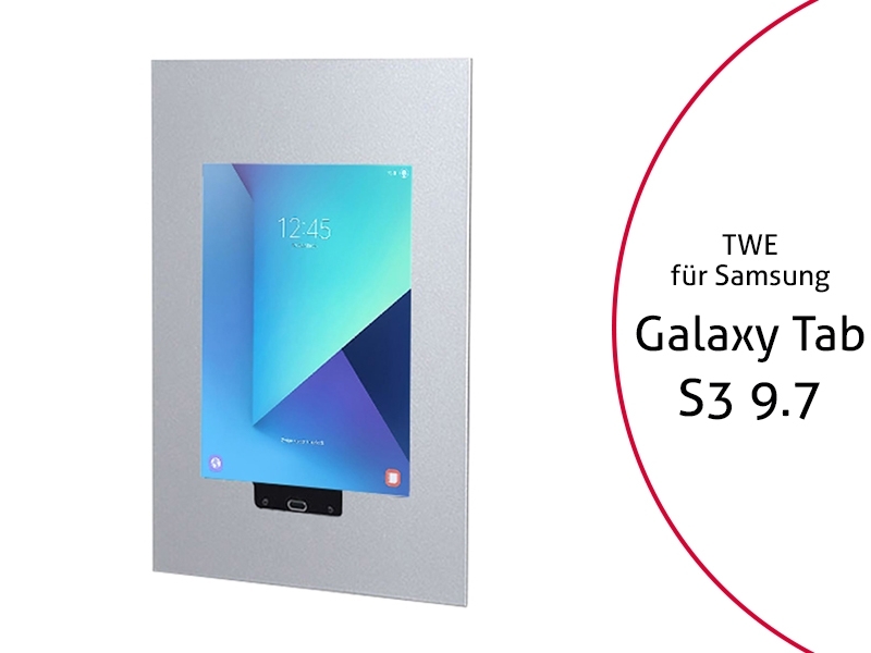 TabLines TWE039S Tablet Wandeinbau für Samsung Tab S3 9.7 HB, silber