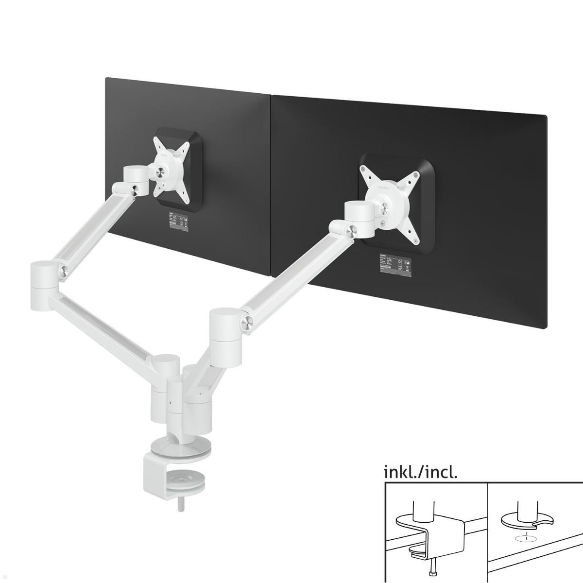 Dataflex Viewlite Plus Monitor Tischhalterung für 2 Monitore, weiß (58.650)