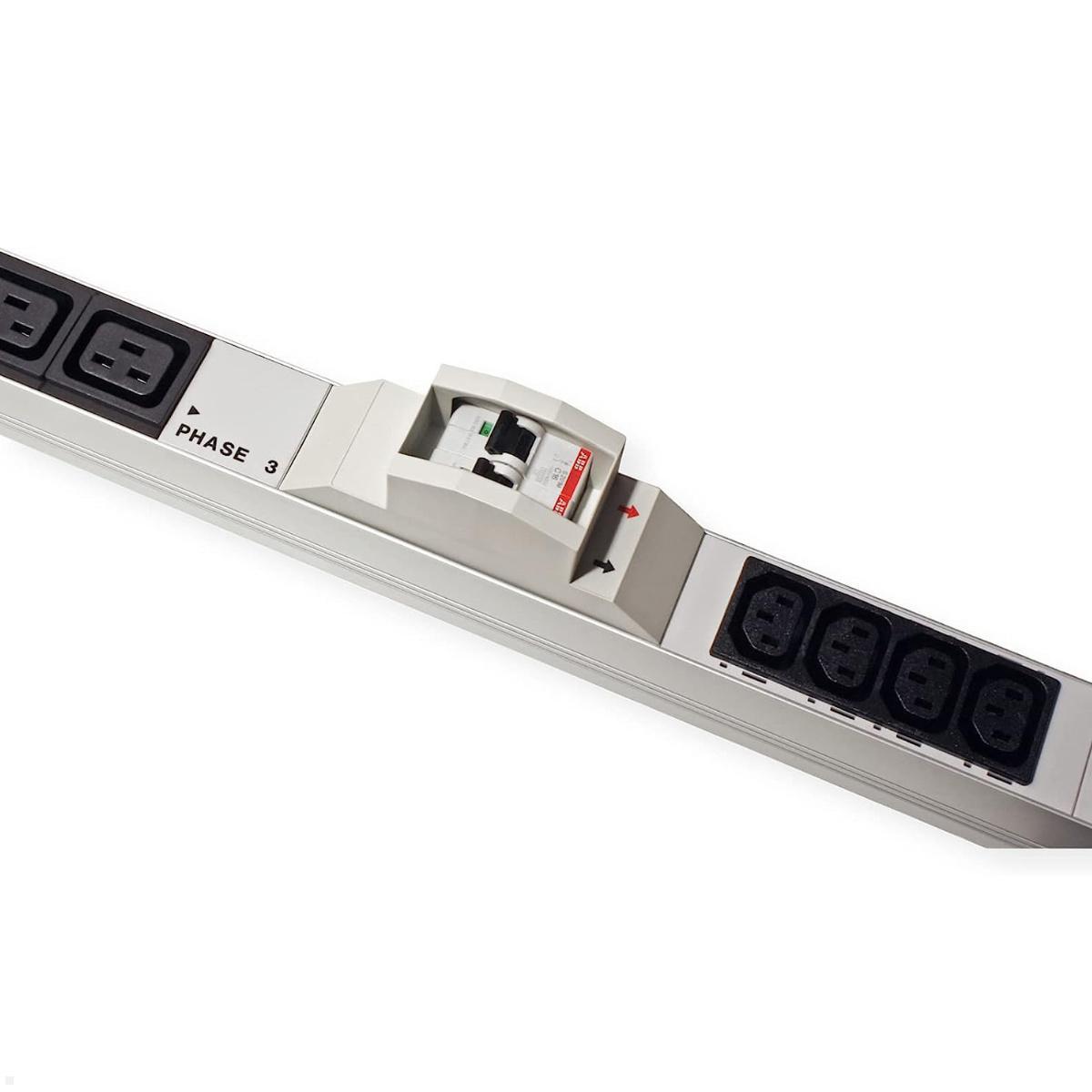 Bachmann IT PDU Vertikal Steckdosenleiste 24xC13 6xC19 6xLS ALU 1HE (800.2338), Phase 3