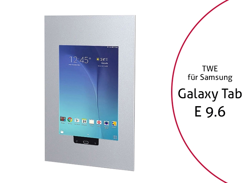 TabLines TWE028S Tablet Wandeinbau für Samsung Tab E 9.6 HB, silber