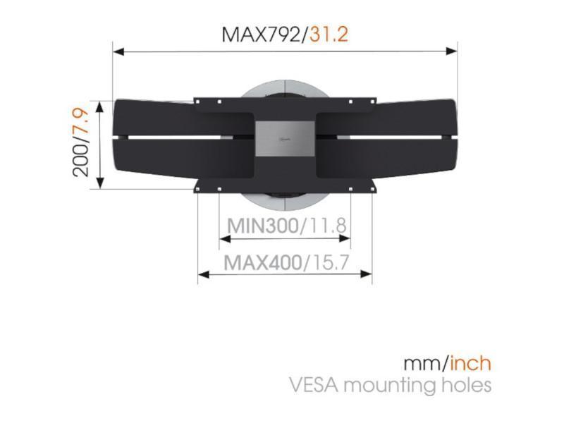 Vogels NEXT 7346 TV Wandhalterung LG OLED-Modelle Adapter Maße