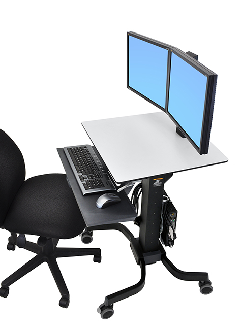 Ergotron WorkFit-C 24-214-085 Steh-Sitz-Arbeitsplatz Sitzen