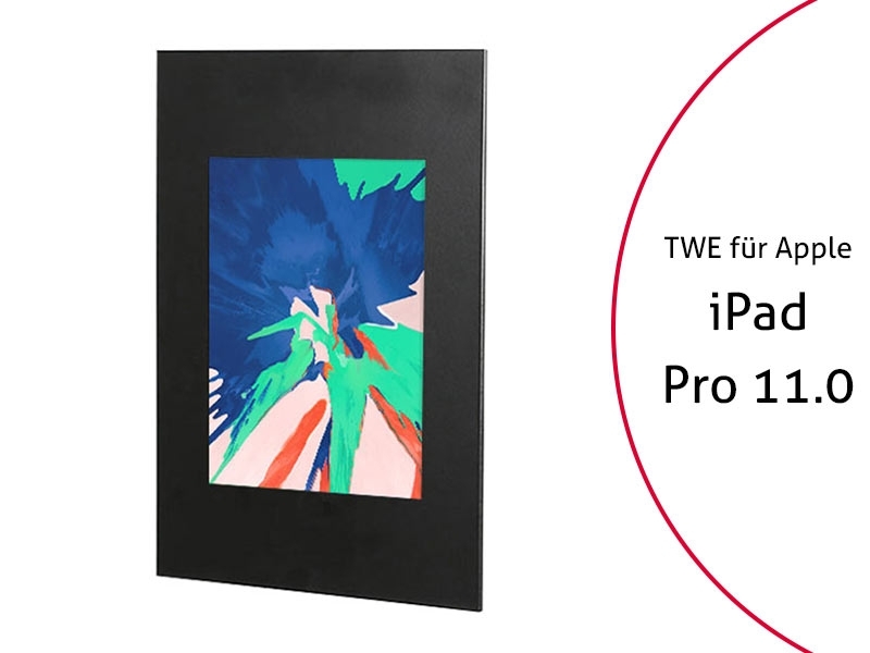 TabLines TWE069B Tablet Wandeinbau für Apple iPad Pro 11.0, schwarz