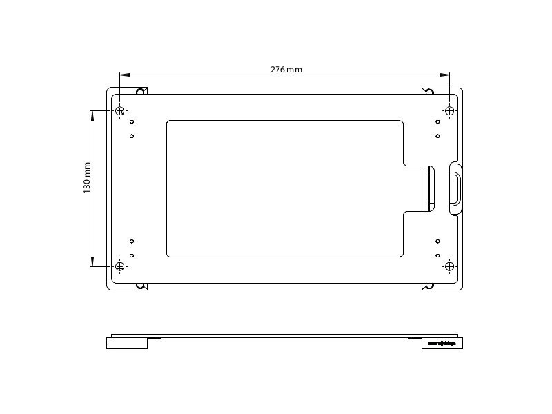 smart things sDock Fix Air iPad Wandhalterung Maße back