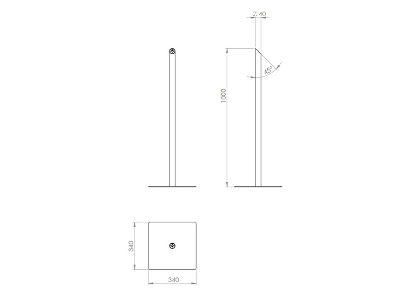 TabLines TBS008S Tablet Bodenständer Maße