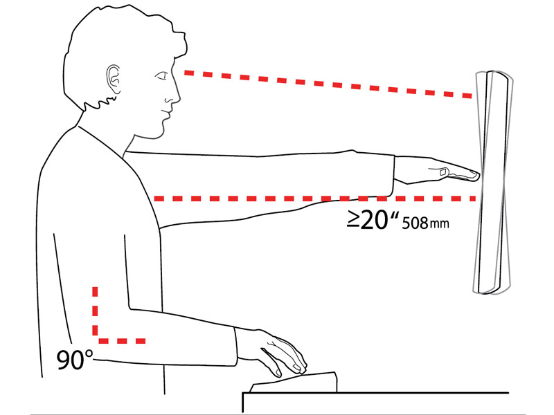 Ergotron 45-360-026 LX Sit-Stand Desk Mount LCD Arm ergonomisch sitzen