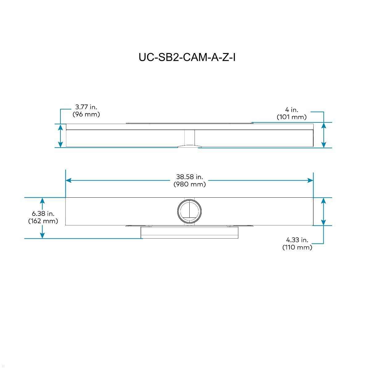 Crestron Flex Konferenzlösung für große Räume mit All-In-One Videobar 70 für Zoom Rooms®, technische Daten