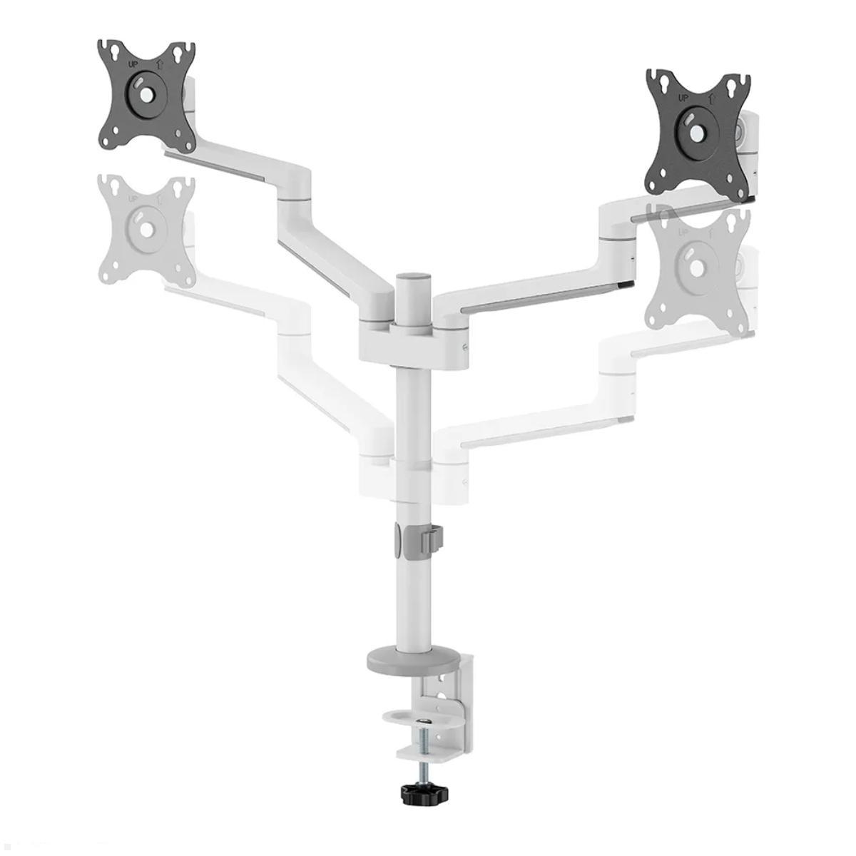 Neomounts DS60-425WH2 Monitorhalter für 2 Monitore nebeneinander bis 27 Zoll, höhenverstellbar