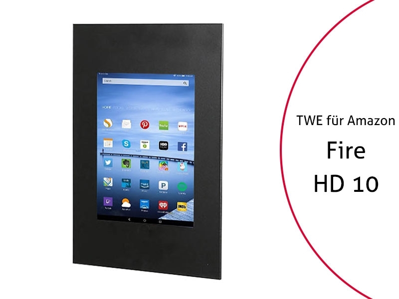 TabLines TWE061B Tablet Wandeinbau für Amazon fire HD 10, schwarz