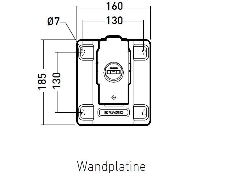 Erard CLIFF 200TW45 Monitor Wandhalterung Zeichnung