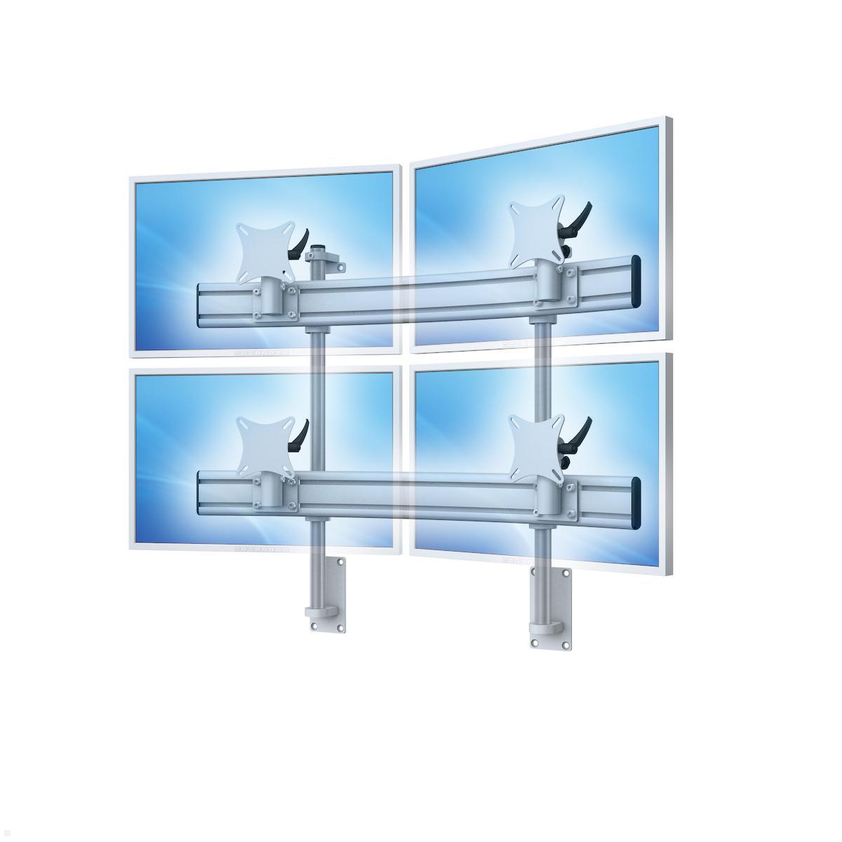 MonLines MWH224G Para 2+2 Monitor Wandhalterung bis 32 Zoll, grau, Anwendung