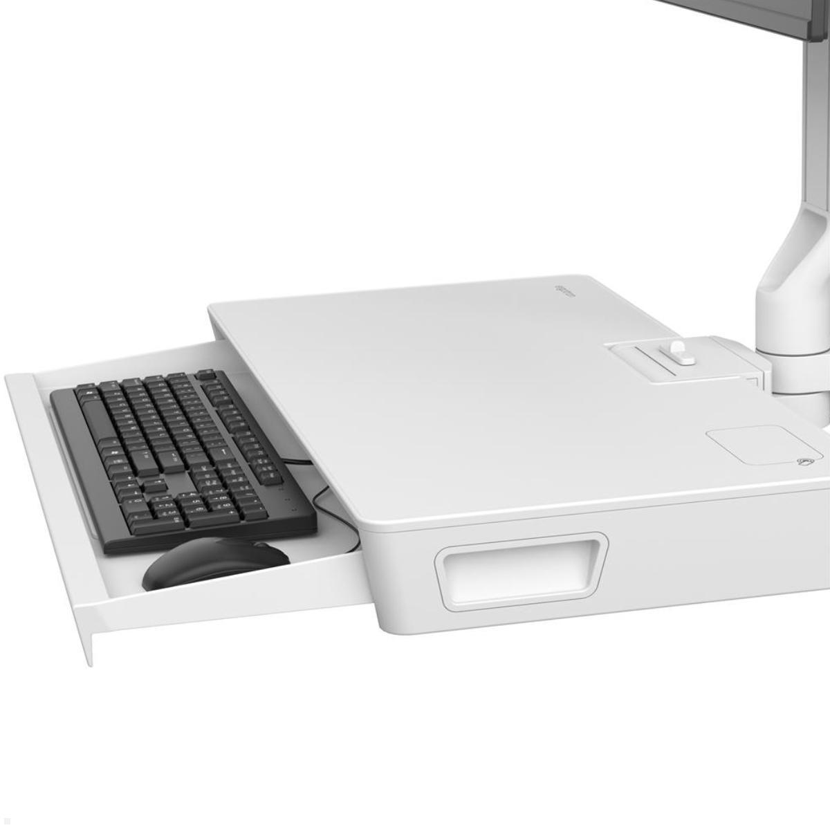 Ergotron CareFit Combo Arm Wandarbeitsplatz mit Arbeitsfläche (45-622-251), ausziehbare Tastatur