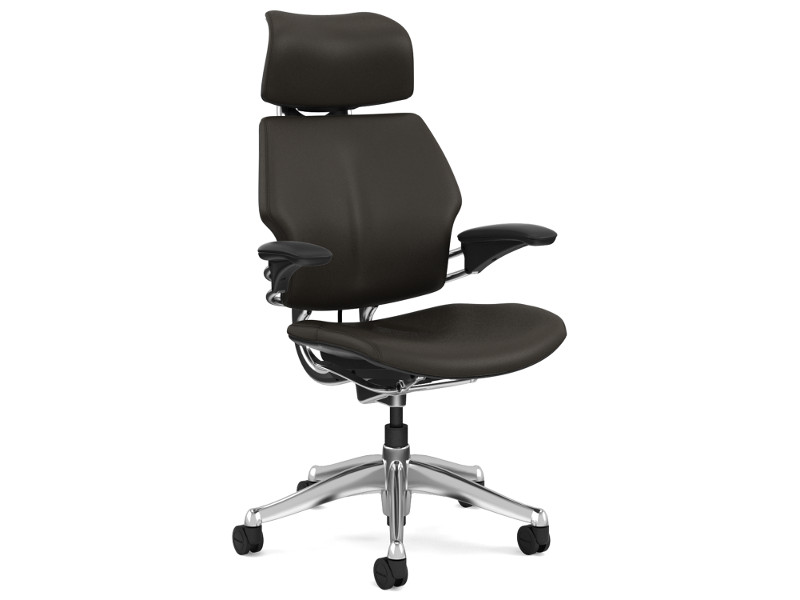 Humanscale Bürostuhl Leder Freedom Headrest F211AQ458N dunkelbraun