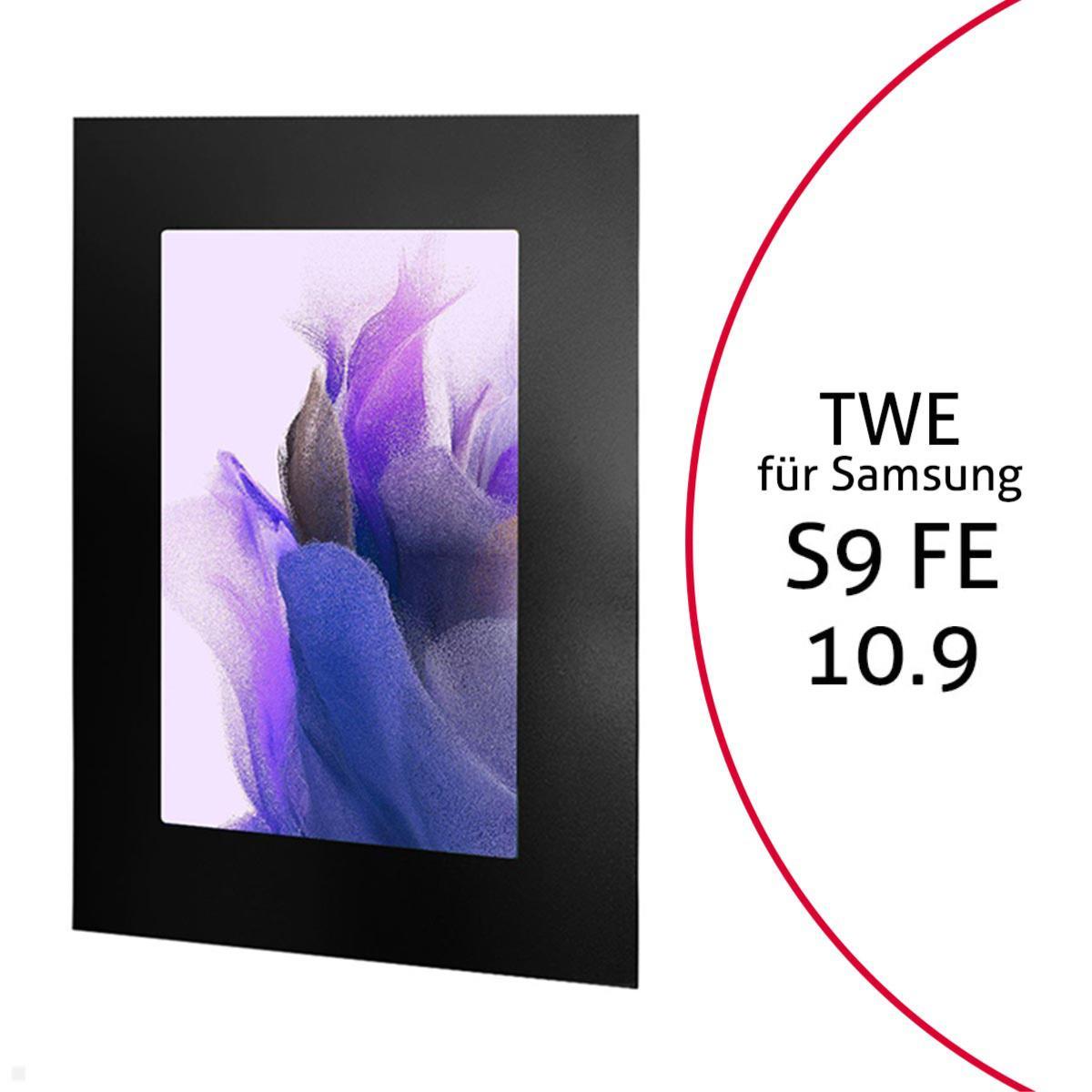 TabLines TWE121B Tablet Wandeinbau für Samsung Tab S9 FE 10.9, schwarz