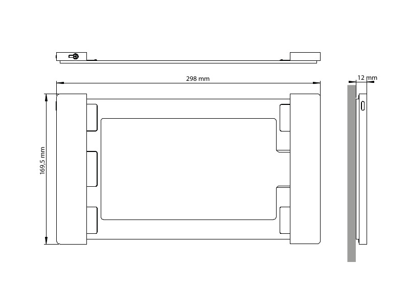 smart things sDock Fix Air iPad Wandhalterung Maße fropnt