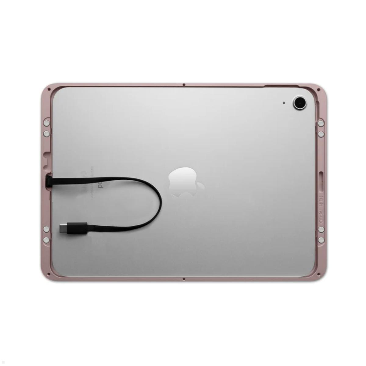 Displine Dame Wall 2.0 Wandhalter Apple iPad 10.9 (10. Gen.) mit USB-C, rosegold eloxiert Kabelführung