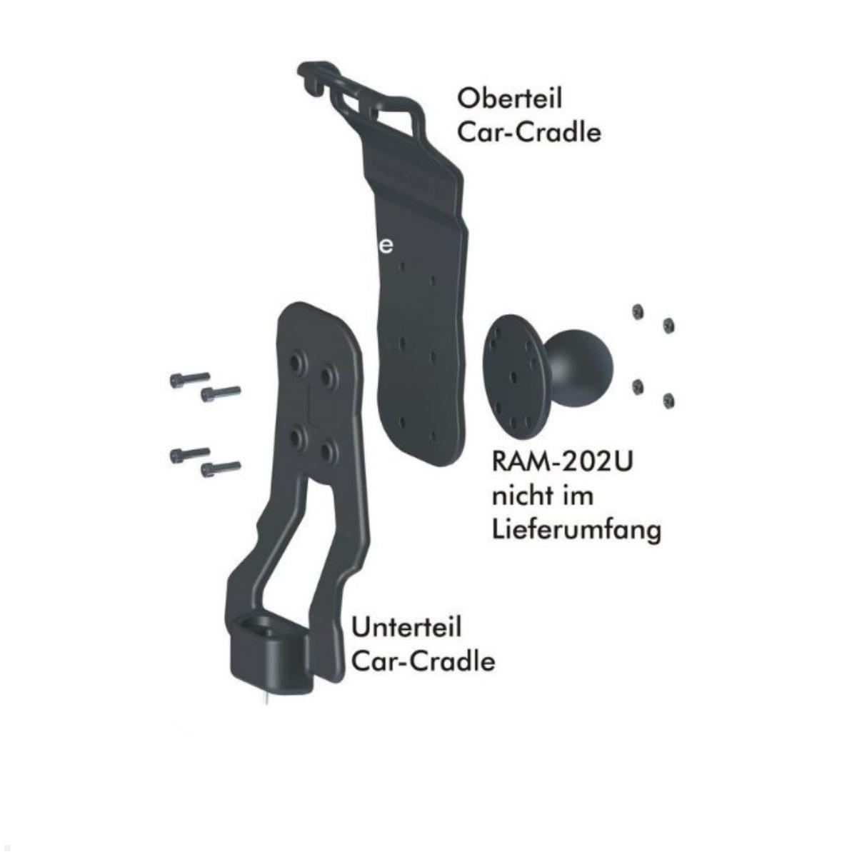 Andres Industries Zubehör aiShell 8/10.9/11 Car Cradle USB-C V2 mit Connector Kabel 1m Anwendung RAM Mounts