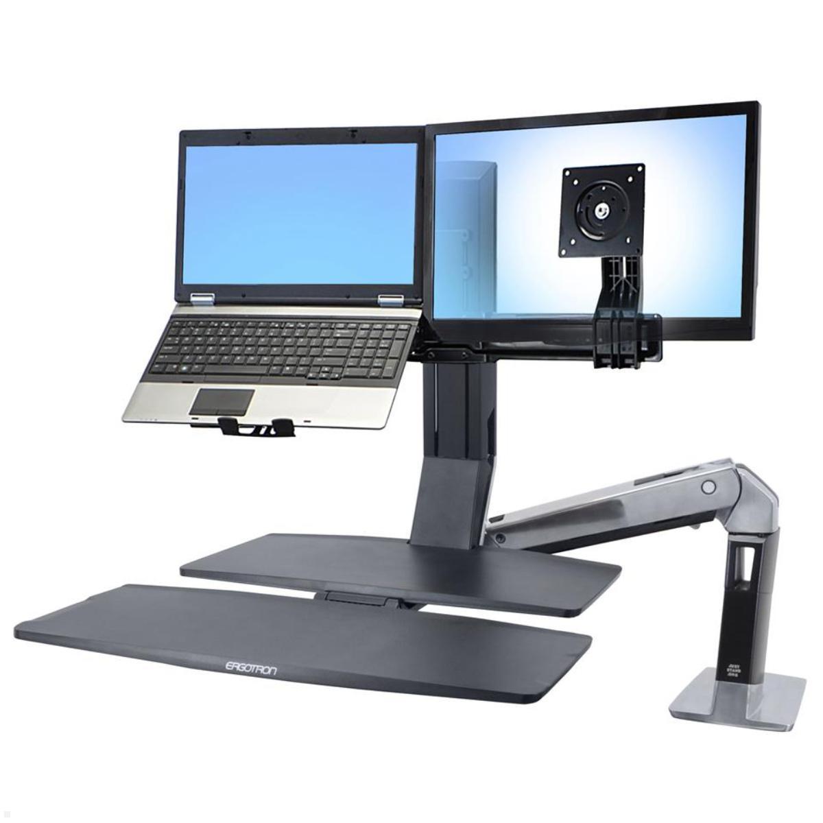 Ergotron WorkFit Zubehör Umbaukit Dual Halter zu Monitor / Laptop (97-617), Anwendungsbeispiel